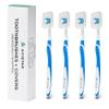 4 Pack Toothbrushes for Adults - Individually Wrapped Medium Bristle Toothbrushes with Covers - Blue - Convenient & Affordable Dental Care for Travel, Hotels, Airbnb, Missions & More