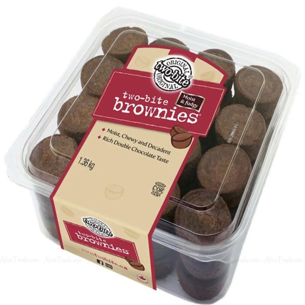 Two Bite Brownies Rich Moist Chewy Decadent Sweet Chocolate Cakes Pack of 1.36kg