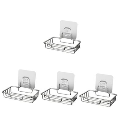 Alipis 4pcs Soap Dish Holder Self-draining Shower Bar Soap Holder for Bathroom Storage Rack