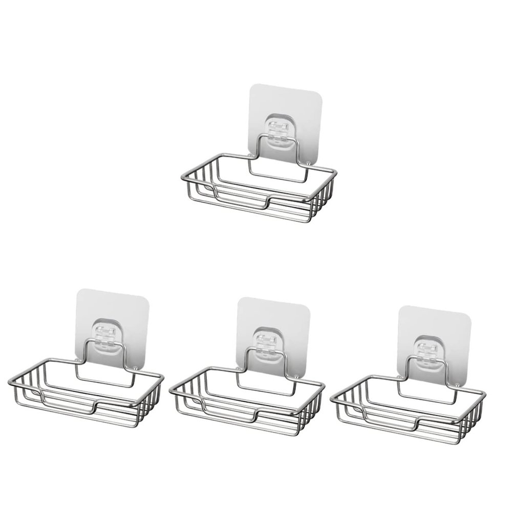 Alipis 4pcs Soap Dish Holder Self-draining Shower Bar Soap Holder for Bathroom Storage Rack
