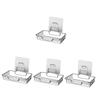 Alipis 4pcs Soap Dish Holder Self-draining Shower Bar Soap Holder for Bathroom Storage Rack view 1