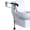 LTLWSH Toilet Grab Bar for Elderly, 23.6Inch Height Adjustable and Flip Up Handicap Grab Bars for Bathroom, Aluminum Alloy Floor to Wall Toilet Safety Rails view 1