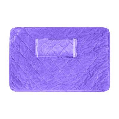 Rubu22a Small Electric Blanket, 60 x 80 cm, USB Heating Pad for Bed, Sofa & Camping, Heat Blankets, Energy-Saving & Washable, Electric Blanket with Pockets, Flannel Cuddly Blanket, Soft (Purple, One