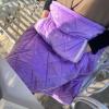Rubu22a Small Electric Blanket, 60 x 80 cm, USB Heating Pad for Bed, Sofa & Camping, Heat Blankets, Energy-Saving & Washable, Electric Blanket with Pockets, Flannel Cuddly Blanket, Soft (Purple, One view 3