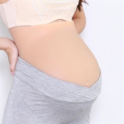 Women's Fake Silicone False Belly Artificial Pregnancy Belly Realistic pregnant Bump Costume Fake Pregnant Belly Suitable for Actor Performance Props ( Color : Light skin , Size : 5-7months~2400g )