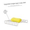 Cabilock 3pcs Stainless Soap Dish Single Layer Soap Box Drainage for Bathroom Tray Holder in Grey for Kitchen Bathroom Use view 3