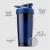 BlenderBottle Sport Shaker Bottle with Wire Whisk, 28-Ounce, Blue  Protein Shakes & Hydration for Athletes & Fitness Enthusiasts, Easy Mixing, Durable & Lightweight, Lockable Lid view 3