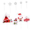 Christmas Decorations,5 Sets Cupcake Cake Baking Dessert Decoration Flags cake picks Christmas decorative cake picks Christmas topper Merry Christmas Cupcake Toppers rein view 1