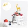 Christmas Decorations,Christmas Cupcake Toppers 28pcs Christmas Card Santa Tree Topper Deer Cupcake Picks Cake Insert Adorn Golden Appetizer Animal Glitter Paper Christma view 2