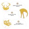 Christmas Decorations,Christmas Cupcake Toppers 28pcs Christmas Card Santa Tree Topper Deer Cupcake Picks Cake Insert Adorn Golden Appetizer Animal Glitter Paper Christma view 3