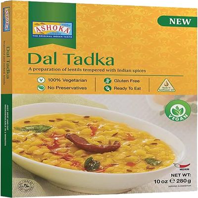 Ashoka Dal Tadka - 280g (Pack of 10) - Authentic Indian Tempered Lentils | Ready-to-Eat | No Preservatives | Family Pack