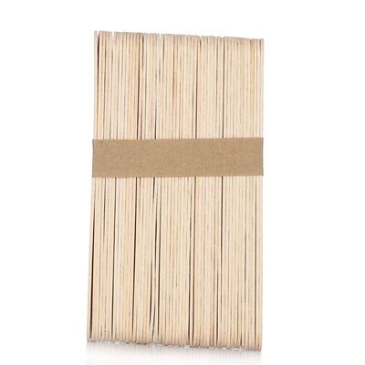 ANKROYU 50PCS Wooden Wax Sticks, Wooden Wax Spatula Tongue Depressor, Large Wide Wood Tongue Depressor, Sturdy Waxing Applicators, for Hair Removal Eyebrow and Body