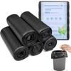 100 Pcs 15 Liter Bin Bags, 50 x 60 cm Biodegradable Garbage Bags, Portable Food Waste Bags, Strong Pedal Bin Bags, Kitchen Bin Liners for Office Bathroom (Black) view 1