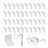 20 Pairs of Glasses Nose Pads with Storage Box and Glasses Adjusters, Silicone Nose Pads, Glasses Pads, Glasses Anti-Slip Plugs, Glasses Accessories, Suitable for a Variety of Glasses view 1