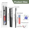 30 Pack Black Disposable Toothbrushes with Toothpaste and Comb Set,10g Toothpaste,7inch Hair Comb,Individually Wrapped Disposable Travel Hotel Toothbrush Set for Homeless,Hotel,Charity view 4
