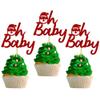 24pcs Santa Oh Baby Cupcake Toppers Baby Gender Reveal Cake Decorated Birthday Party Christmas Theme Dessert Insert MGPFERD view 1