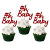 24pcs Santa Oh Baby Cupcake Toppers Baby Gender Reveal Cake Decorated Birthday Party Christmas Theme Dessert Insert MGPFERD view 3