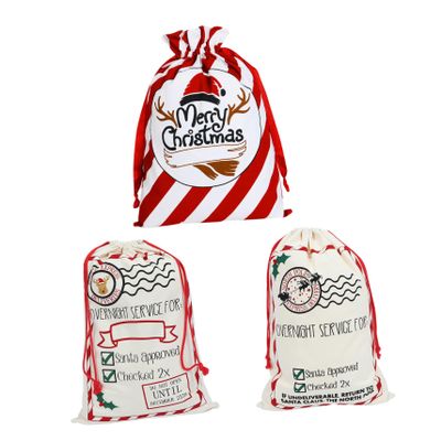 ABOOFAN 3pcs Christmas Bag Drawstring Pouches for Presents Xmas Containers for Christmas Decorations and Storage Random Style Random Color