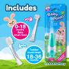 Brush-Baby - BabySonic Teal Electric Toothbrush, 0-36 Months - Soft, Gentle Vibrating Toothbrush for Sensitive Gums & New Teeth - with LED Light & Suction Base - Baby & Toddler Brush Heads view 3