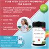 Epi-Flora Baby 60g | 3-Strain Probiotic Complex & Organic Prebiotic Supplement 0-3 Years | Newborns Kids Sugar Free UK Made Vegan Powder | 1 Scoop Daily view 4