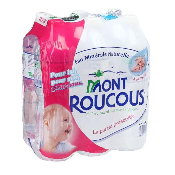 Mont Roucous Natural mineral still water 6x1L - Pack of 3