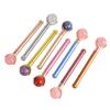 Beaupretty Pink Quartz Ball Face Massager Jade Roller with Golden Handle Skincare Tool Lightweight Facial Massage Tool for Business Trip view 4