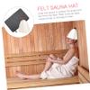 FRCOLOR 2sets Sauna Hat and Mitten Felt Mat for Bathing for Sauna Use Includes view 2