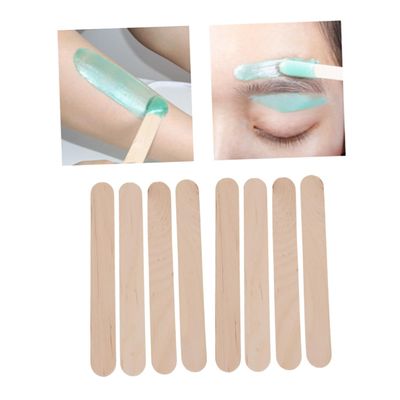 FRCOLOR 50pcs Hair Removal Wooden Wax Applicator Sticks Wax Spatula Tongue Depressors for Hard and Hair Removal Spatulas Wooden for Upper Lip Remover