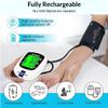 Rechargeable Blood Pressure Monitor for Home Use, Fast Charging Blood Pressure Machine, NHS CE Approved UK BP Device, 22-42cm Upper Arm Cuff with 3 Color Backlight & Voice Broadcast view 3