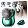 Zao Mini Shaver Men 2023, Electric Razor for Men Face Clean Shave, Portable Pocket Size Washable Electric Razor Wet and Dry, USB Mini Shaver for Home, Car, Travel (Green) view 1