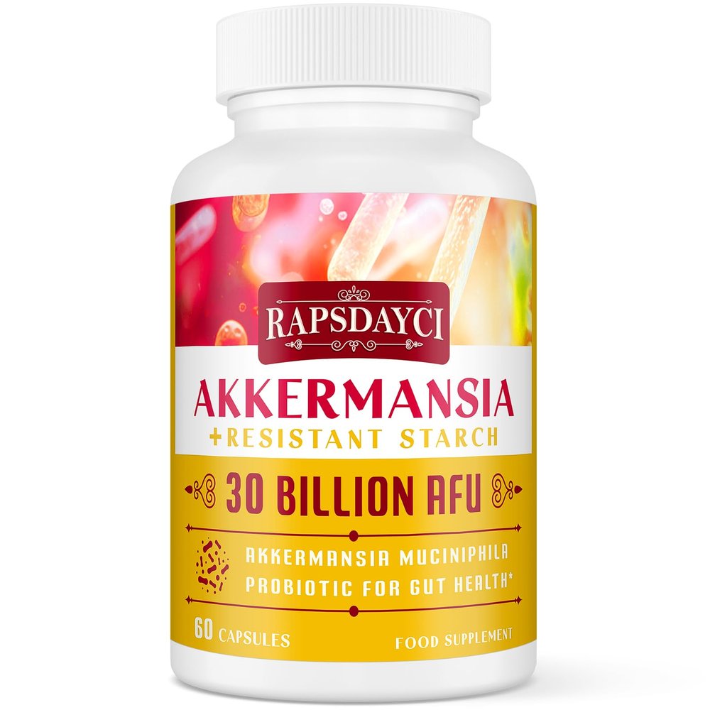 30 Billion AFU Akkermansia Muciniphila, Probiotic for Gut Health & Digestive, Most Potent Probiotic Supplement, A Live Akkermansia Supports Gut Lining & GLP-1, for Women & Men (60 Count (Pack of 1))