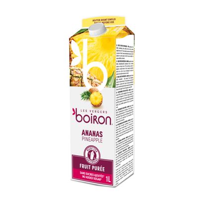 Boiron Pineapple fruit puree - 1kg - Perfect for Cocktails, Smoothies, and Desserts.
