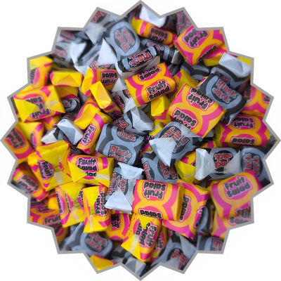 Fruit Salad Black Jacks - 1kg - Original Retro Fruit Salad Black Jacks Assorted Sweets Pick and Mix for Sharing, Gifts, and Parties, 1kg Bulk Bag. From Bentley & Ackerman Sweet Shop.