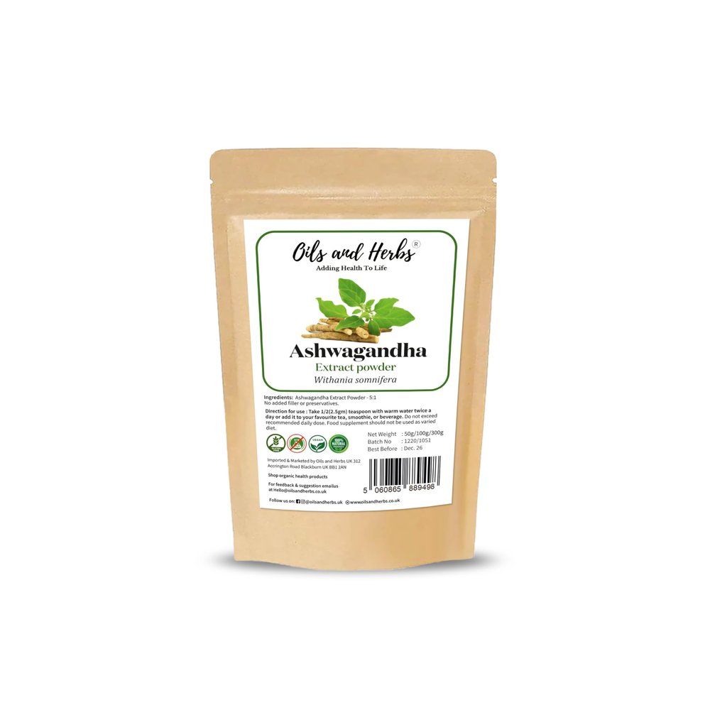 High Strength Ashwagandha Extract Powder 5:1- No Filler or Binders - Withania somnifera (50 GM)