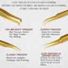 4-Piece Eyelash Tweezers Set for Flawless Grooming, Beauty Pluckers Stainless Steel, Nose and Facial Hairs Ingrown Hair Removal Splinter UK (Gold) view 3