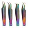 4-Piece Eyebrow Tweezers Set for Flawless Grooming, Beauty Pluckers Stainless Steel, Nose and Facial Hairs Ingrown Hair Removal Splinter UK (Rainbow) view 1