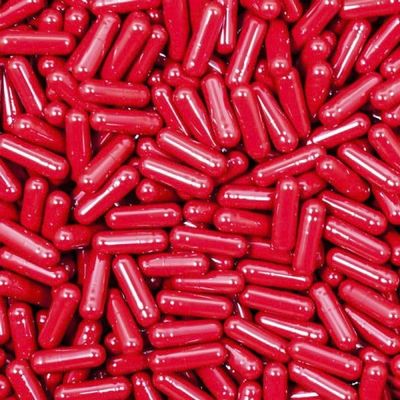 100 Size 1 Red Empty Gelatin Capsules Gelatine Hard Pill Cases Self Fill
