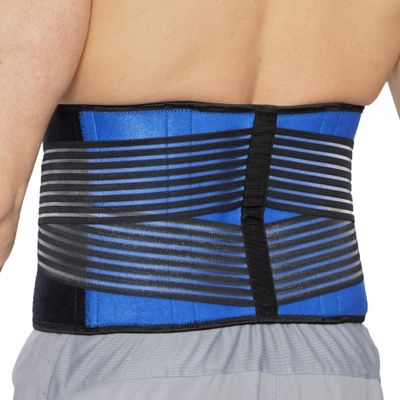 GHAKKE S-6XL Plus Size Unisex Lower Back Brace For Optimal Support And Pain Relief, Adjustable Back Support Lumbar Decompression Belt For Waist Stability (Color : Blue, Size : M)