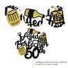 Rsstarxi 1 Pack Aged to Perfection 50th Birthday Cake Topper Glitter Wine 50th Birthday Cake Decoration Cheers to 50th Years Cake Pick for Whisky Theme Husband 50th Birthday Party Decorations view 3