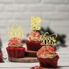 Bekaterea 24Pcs Happy New Year Cupcake Topper,Glitter New Year Cake Decorations,Best Dessert Decor Present for Holiday,Hello 2026,New Year's Eve party supplies 2026 view 4