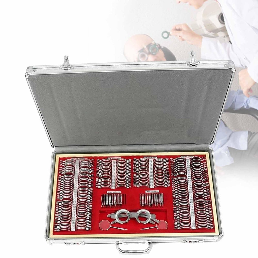 266 pieces Optical Trial Lens,Precise Trial Lenses Set for Optometry Lens Case Trial with Glasses Frame Cylinder Lenses,Ophthalmology Optometry Kit,Professional Trial Lens