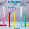 50Pcs Braces Brushes for Cleaning with Storage Case, Interproximal Interdental Brush Between Teeth, 5 Colors Braces Floss Picks Oral Dental Hygiene Toothpick Tooth Cleaners (50) view 2