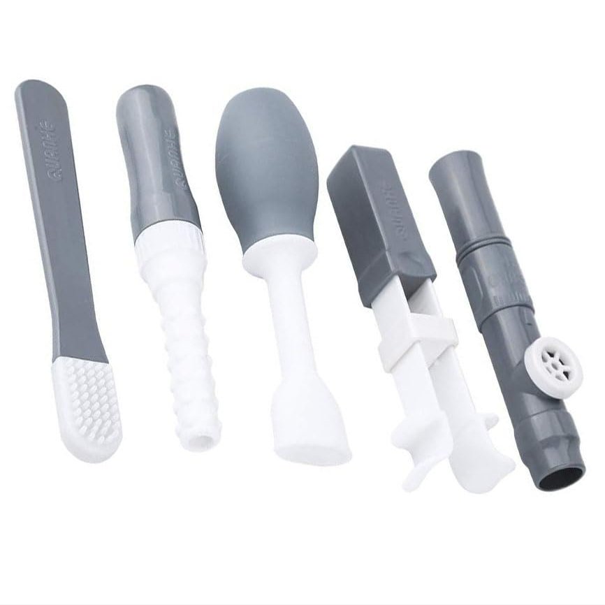 5 Pcs Jaw Exerciser Kit, Oral Sensory Therapy Tool,Oral Mouth Perceiving Training Exerciser Massager Tongue Trainer Puller, Lips Tongue Muscle Perceiving Trainer Recovery.