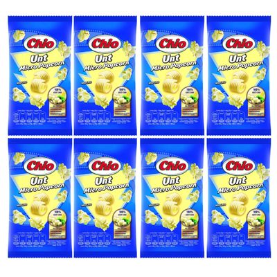 CHIO Micro Popcorns UNT 80g | Microwave Flavoured Popcorns Seeds| 100% Gust CHIO | Popping Pop Corn Kernels for The Family | Movie Night Helathy Snack (UNT 80g, 8 Pack)