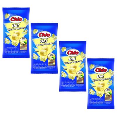 CHIO Micro Popcorns UNT 80g | Microwave Flavoured Popcorns Seeds| 100% Gust CHIO | Popping Pop Corn Kernels for The Family | Movie Night Helathy Snack (UNT 80g, 4 Pack)