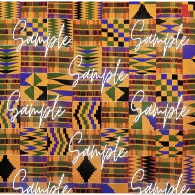 African Kente edible multicoloured print, design 1