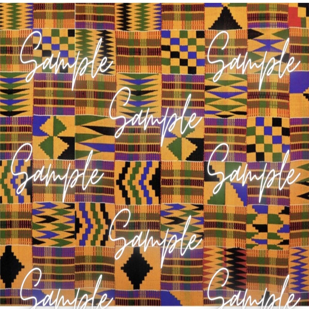 African Kente edible multicoloured print, design 1