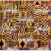 African Kente edible multicoloured print, design 1 view 1