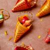 Desi Favors Cone Shaped Haldi Kumkum | Haldi & Kumkum Pooja Gift, Housewarming Gifts, Wedding Gift - Made in India - Yellow & Red 3 Inch (Pack of 10) view 1