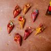 Desi Favors Cone Shaped Haldi Kumkum | Haldi & Kumkum Pooja Gift, Housewarming Gifts, Wedding Gift - Made in India - Yellow & Red 3 Inch (Pack of 10) view 2